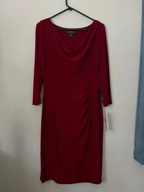NWT Lauren Ralph Lauren Red Dress Size 12